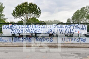 2021-04-27 - Striscione dei tifosi dell'Empoli - EMPOLI VS CHIEVO - ITALIAN SERIE B - SOCCER