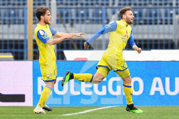 2021-04-27 - Francesco Margiotta (Chievo) esulta dopo il gol - EMPOLI VS CHIEVO - ITALIAN SERIE B - SOCCER