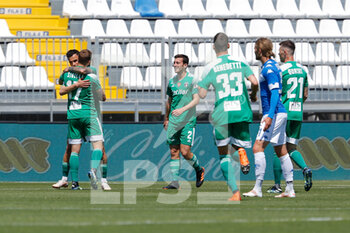 2021-05-07 - Marius Marin (Pisa) esulta dopo aver segnato il gol del vantaggio per gli ospiti - BRESCIA VS PISA - ITALIAN SERIE B - SOCCER