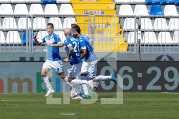 2021-05-07 - Alfredo Donnarumma (Brescia Calcio) esulta dopo aver segnato il 2-1 su rigore - BRESCIA VS PISA - ITALIAN SERIE B - SOCCER