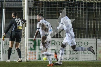 2019-12-11 - Fall Ameth (L) autore del gol del vantaggio - PONTEDERA VS LECCO - ITALIAN SERIE C - SOCCER