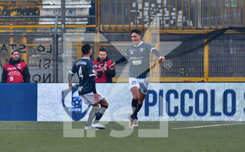 2020-01-11 - Riccardo Spaltro (25) Cavese 1919 esulta dopo aver messo a segno il goal del 3 0 - CAVESE VS REGGINA - ITALIAN SERIE C - SOCCER