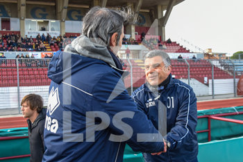 2020-02-23 - Angelo Adamo Gregucci allenatore dell'Alessandria e Ivan Maraia allenatore del Pontedera - PONTEDERA VS ALESSANDRIA - ITALIAN SERIE C - SOCCER