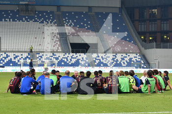2020-07-17 - Massimiliano Alvini allenatore della Reggiana e la sua squadra - REGGIANA VS NOVARA - ITALIAN SERIE C - SOCCER
