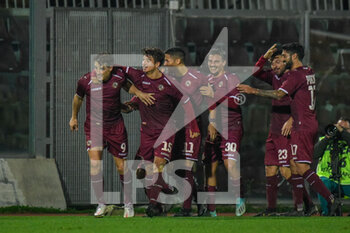 2020-11-04 - Sven Braken (Livorno) festeggia il gol con la squadra - LIVORNO VS JUVENTUS U23 - ITALIAN SERIE C - SOCCER