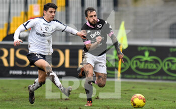 2021-01-09 - Marco Cuccurullo (15) Cavese 1919 e Nicola Valente (14) Palermo FC - CAVESE VS PALERMO - ITALIAN SERIE C - SOCCER