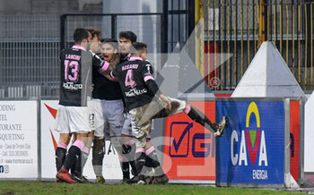 2021-01-09 - Nicola Rauti (23) Palermo FC esulta dopo aver messo a segno il goal dello 0-1 - CAVESE VS PALERMO - ITALIAN SERIE C - SOCCER