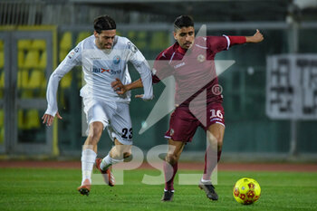2021-01-23 - Hamza Haoudi (Livorno) and Francesco Gelli (Albinoleffe) - LIVORNO VS ALBINOLEFFE - ITALIAN SERIE C - SOCCER