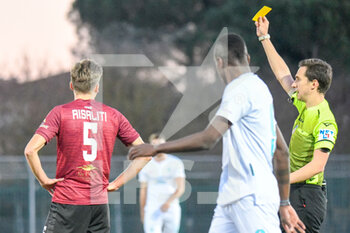2021-01-24 - yellow card to Giacomo Risaliti (Pontedera) - PONTEDERA VS OLBIA - ITALIAN SERIE C - SOCCER
