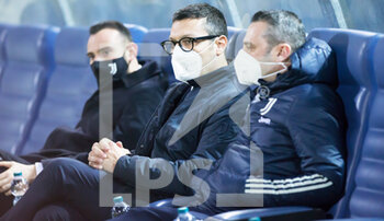 2021-02-03 - Lamberto Zauli allenatore e Mirko Conte (viceallenatore JuventusU23) - COMO VS JUVENTUS U23 - ITALIAN SERIE C - SOCCER