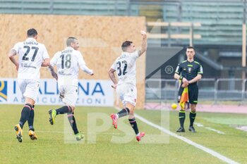 2021-02-07 - L'esultanza di Cosimo Chiricò (Padova) - PADOVA CALCIO VS FERMANA FC - ITALIAN SERIE C - SOCCER