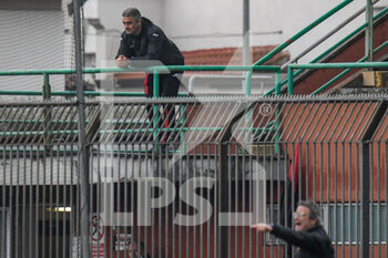 2021-02-17 - Giovanni Lopez head coach of Lucchese in the stands because disqualified - LUCCHESE VS PRO PATRIA - ITALIAN SERIE C - SOCCER