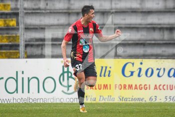 2021-02-17 - Tomi Petrovic (Lucchese) celebrates after scoring a goal - LUCCHESE VS PRO PATRIA - ITALIAN SERIE C - SOCCER
