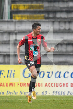 2021-02-17 - Tomi Petrovic (Lucchese) celebrates after scoring a goal - LUCCHESE VS PRO PATRIA - ITALIAN SERIE C - SOCCER