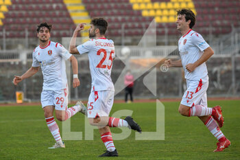 2021-03-16 - Esultanza Grosseto dopo il gol Giuseppe Sicurella (Grosseto) - LIVORNO VS GROSSETO - ITALIAN SERIE C - SOCCER