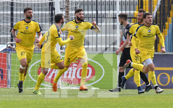 2021-04-11 - Emmanuele Matino (22) Cavese 1919 esulta dopo aver messo a segno il goal del 1-0 - CAVESE VS TERAMO - ITALIAN SERIE C - SOCCER