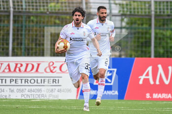 2021-04-28 - Esultanza Pro Vercelli dopo il gol di Rocco Costantino (Pro Vercelli) - PONTEDERA VS PRO VERCELLI - ITALIAN SERIE C - SOCCER