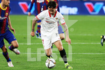 2021-02-10 - Suso of FC Sevilla during the Spanish Cup, Copa del Rey, semi final, 1st leg football match between FC Sevilla and FC Barcelona on February 10, 2021 at Sanchez Pizjuan stadium in Sevilla, Spain - Photo Laurent Lairys / DPPI - SEMI FINAL - FC SEVILLA AND FC BARCELONA - SPANISH CUP - SOCCER