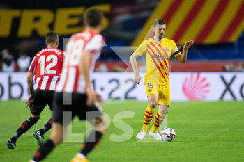 2021-04-17 - Clement Lenglet of Barcelona during the Spanish Cup, Copa Del Rey, Final football match between Athletic Club and FC Barcelona on April 17, 2021 at Estadio de La Cartuja in Seville, Spain - Photo Joaquin Corchero / Spain DPPI / DPPI - FINAL - ATHLETIC CLUB VS FC BARCELONA - SPANISH CUP - SOCCER