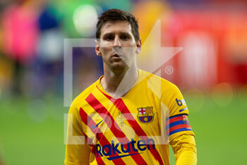 2021-04-17 - Lionel Messi of Barcelona after the Spanish Cup, Copa Del Rey, Final football match between Athletic Club and FC Barcelona on April 17, 2021 at Estadio de La Cartuja in Seville, Spain - Photo Joaquin Corchero / Spain DPPI / DPPI - FINAL - ATHLETIC CLUB VS FC BARCELONA - SPANISH CUP - SOCCER