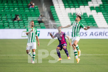 2020-09-20 - Alex Moreno of Real Betis and Sergio Canales of Real Betis during the Spanish championship La Liga football match between Real Betis Balompie and Real Valladolid on September 20, 2020 at Benito Villamarin Stadium in Sevilla, Spain - Photo Joaquin Corchero / Spain DPPI / DPPI - REAL BETIS BALOMPIE VS REAL VALLADOLID - SPANISH LA LIGA - SOCCER
