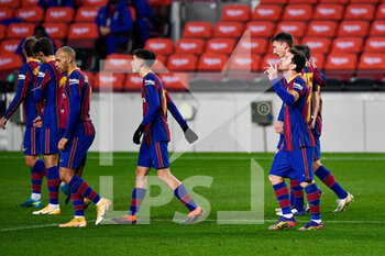 2020-12-13 - Lionel Messi of FC Barcelona celebrates after his goal during the Spanish championship La Liga football match between FC Barcelona and Levante CF on december 13, 2020 at Camp Nou stadium in Barcelona, Spain - Photo Pablo Morano / Orange Pictures / DPPI - FC BARCELONA VS LEVANTE CF - SPANISH LA LIGA - SOCCER