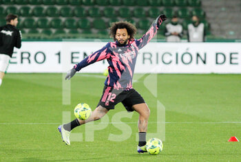 2020-12-30 - Marcelo Vieira of Real Madrid CF warms up during the Spanish championship La Liga football match between Elche CF and Real Madrid CF on December 30, 2020 at Martinez Valero stadium in Elche, Alicante, Spain - Photo Irina R Hipolito / Spain DPPI / DPPI - ELCHE CF VS REAL MADRID CF - SPANISH LA LIGA - SOCCER