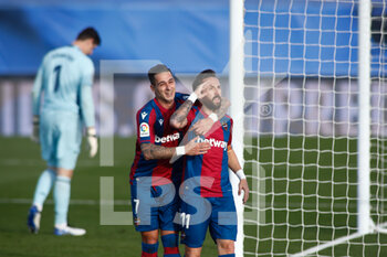 2021-01-30 - Jose Luis Morales of Levante celebrates a goal during the spanish league, La Liga Santander, football match played between Real Madrid and Levante UD at Ciudad Deportiva Real Madrid on january 30, 2021, in Valdebebas, Madrid, Spain. - REAL MADRID AND LEVANTE UD - SPANISH LA LIGA - SOCCER