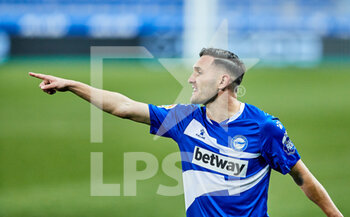 2021-02-05 - Lucas Perez of Deportivo Alaves during the Spanish championship La Liga football match between Deportivo Alaves and Real Valladolid CF on February 5, 2021 at Mendizorroza stadium in Vitoria, Spain - Photo Inigo Larreina / Spain DPPI / DPPI - DEPORTIVO ALAVES AND REAL VALLADOLID CF - SPANISH LA LIGA - SOCCER