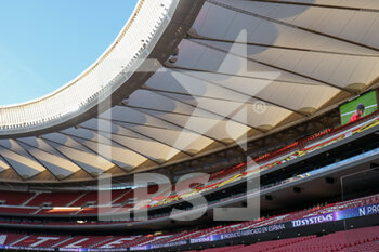 2021-03-10 - Illustration, view of the empty stands during the Spanish championship La Liga football match between Atletico de Madrid and Athletic Club on March 10, 2021 at Wanda Metropolitano stadium in Madrid, Spain - Photo Oscar J Barroso / Spain DPPI / DPPI - ATLETICO DE MADRID AND ATHLETIC CLUB - SPANISH LA LIGA - SOCCER