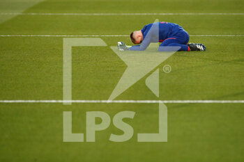 2021-04-10 - Marc-Andre Ter Stegen of FC Barcelona warms up during the Spanish championship La Liga football match between Real Madrid and FC Barcelona on April 10, 2021 at Alfredo Di Stefano stadium in Madrid, Spain - Photo Oscar J Barroso / Spain DPPI / DPPI - REAL MADRID VS FC BARCELONA - SPANISH LA LIGA - SOCCER