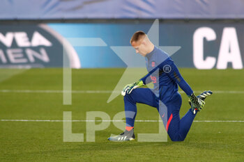 2021-04-10 - Marc-Andre Ter Stegen of FC Barcelona warms up during the Spanish championship La Liga football match between Real Madrid and FC Barcelona on April 10, 2021 at Alfredo Di Stefano stadium in Madrid, Spain - Photo Oscar J Barroso / Spain DPPI / DPPI - REAL MADRID VS FC BARCELONA - SPANISH LA LIGA - SOCCER