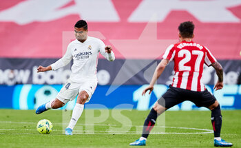 2021-05-16 - Carlos Enrique Casimiro "Casemiro" of Real Madrid during the Spanish championship La Liga football match between Athletic Club and Real Madrid CF on May 16, 2021 at San Mames stadium in Bilbao, Spain - Photo Inigo Larreina / Spain DPPI / DPPI - ATHLETIC CLUB VS REAL MADRID CF - SPANISH LA LIGA - SOCCER