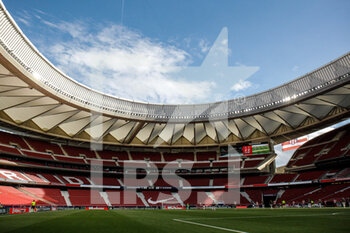 2021-05-16 - General view of the empty stands during the Spanish championship La Liga football match between Atletico de Madrid and CA Osasuna on may 16, 2021 at Wanda Metropolitano stadium in Madrid, Spain - Photo Oscar J Barroso / Spain DPPI / DPPI - ATLETICO DE MADRID VS CA OSASUNA - SPANISH LA LIGA - SOCCER