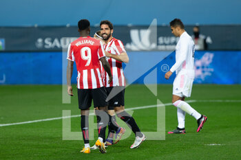 14/01/2021 - Raul Garcia of Athletic Bilbao celebrates after his goal with teammates during the Spanish SuperCup, Semifinal football match between Real Madrid and Athletic Club Bilbao on January 14, 2021 at La Rosaleda Stadium in Malaga, Spain - Photo Joaquin Corchero / Spain DPPI / DPPI - SEMIFINAL - REAL MADRID AND ATHLETIC CLUB BILBAO - SPANISH SUPERCUP - CALCIO