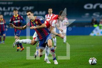 17/01/2021 - Sergio Busquet of Barcelona and Raul Garcia of Athletic Club during the Spanish Super Cup Final football match between FC Barcelona and Athletic Club Bilbao on January 17, 2021 at La Cartuja Stadium in Sevilla, Spain - Photo Joaquin Corchero / Spain DPPI / DPPI - FINAL - FC BARCELONA AND ATHLETIC CLUB BILBAO - SPANISH SUPERCUP - CALCIO