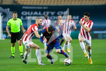 17/01/2021 - Lionel Messi of Barcelona and Yeray Alvarez of Athletic Club during the Spanish Super Cup Final football match between FC Barcelona and Athletic Club Bilbao on January 17, 2021 at La Cartuja Stadium in Sevilla, Spain - Photo Joaquin Corchero / Spain DPPI / DPPI - FINAL - FC BARCELONA AND ATHLETIC CLUB BILBAO - SPANISH SUPERCUP - CALCIO