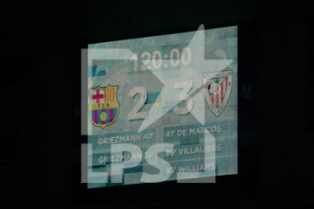 17/01/2021 - Result final during the Spanish Super Cup Final football match between FC Barcelona and Athletic Club Bilbao on January 17, 2021 at La Cartuja Stadium in Sevilla, Spain - Photo Joaquin Corchero / Spain DPPI / DPPI - FINAL - FC BARCELONA AND ATHLETIC CLUB BILBAO - SPANISH SUPERCUP - CALCIO