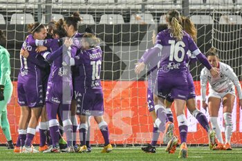 2021-01-06 - La Fiorentina festeggia il pareggio di Abigail Kim (Fiorentina) - SEMIFINALE - FIORENTINA FEMMINILE VS MILAN - WOMEN SUPERCOPPA - SOCCER