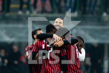 2020-01-28 - Zlatan Ibrahimovic (Milan) esultanza gol - MILAN VS TORINO - ITALIAN CUP - SOCCER