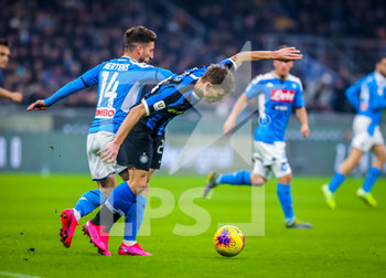 2020-02-12 - Nicolo Barella of FC Internazionale and Dries Mertens of SSC Napoli - SEMIFINALI - INTER VS NAPOLI - ITALIAN CUP - SOCCER