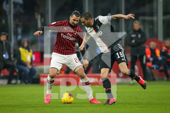 2020-02-13 - Zlatan Ibrahimovic (Milan) e Leonardo Bonucci (Juventus) - MILAN VS JUVENTUS - ITALIAN CUP - SOCCER