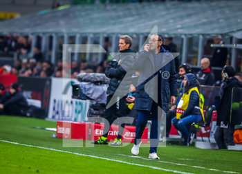 2020-02-13 - Head Coach of Juventus Maurizio Sarri during the Coppa Italia 2019/20 match between AC Milan vs Juventus at the San Siro Stadium, Milan, Italy on February 13, 2020 - Photo Fabrizio Carabelli - MILAN VS JUVENTUS - ITALIAN CUP - SOCCER