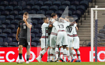2020-09-05 - Joao Felix of Portugal celebrates his goal with team mates during the UEFA Nations League Group A3 football match between Portugal and Croatia on September 5, 2020 at the Estadio do Dragao in Porto, Portugal - Photo Nuno Guimaraes / ProSportsImages / DPPI - PORTOGALLO VS CROAZIA - UEFA NATIONS LEAGUE - SOCCER