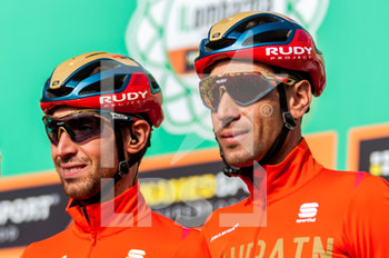 2019-10-12 - Vincenzo and Antonio NIBALI (ITA) (Bahrain Merida) - GIRO DI LOMBARDIA 2019 - STREET - CYCLING