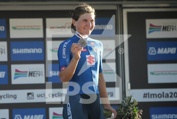 26/09/2020 - Podium Elisa Longo Borghini of Italy 3rd place during the 2020 UCI World Road Championships, Women Elite Road Race, on September 26, 2020 at Autodromo Enzo and Dino Ferrari in Imola, Italy - Photo Laurent Lairys / DPPI - UCI WORLD ROAD CHAMPIONSHIPS, WOMEN ELITE - STRADA - CICLISMO