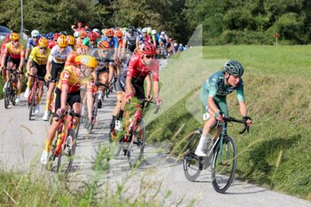 09/10/2020 - The group crossing the GPM of Arcano's Castle leaded by Idar Andersen - Uno XPro Cycling Team and Matthias Mangertseder - Maloja Pushbikers - UNDER 23 ELITE - TAPPA IN LINEA – ROAD RACE VARIANO – SAN MARCO DI MERETO DI TOMBA - STRADA - CICLISMO