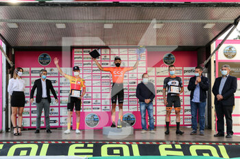 09/10/2020 - The podium with 1 Szymon Krawczyk - CCC Development Team 2 Klaus Larsen Uno XPro Cycling Team 3 Lars Kulbe - Team SKS Sauerland Nrw - UNDER 23 ELITE - TAPPA IN LINEA – ROAD RACE VARIANO – SAN MARCO DI MERETO DI TOMBA - STRADA - CICLISMO