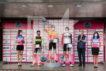 10/10/2020 - The podium of 2nd stage of Tour of Friuli Venezia Giulia with Andreas Leknessund - Uno XPro Cycling Team, Asbjorn Hellemose - Veloclub Mendrisio, Alexis Guerin - Team Vorarlberg Santic - UNDER 23 ELITE - TAPPA IN LINEA - ROAD RACE SAN VITO AL TAGLIAMENTO – BUJA - STRADA - CICLISMO