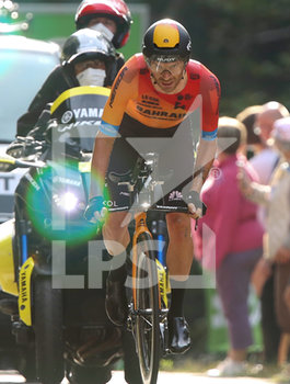 2020-09-19 - Damiano Caruso of Bahrain - Mc Laren during the Tour de France 2020, cycling race stage 20, Time Trial, Lure - La Planche des Belles Filles (36,2 km) on September 19, 2020 in Plancher-les-Mines, France - Photo Laurent Lairys / DPPI - STAGE 20, TIME TRIAL, LURE - LA PLANCHE DES BELLES FILLES - TOUR DE FRANCE - CYCLING